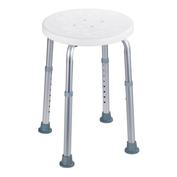 WENKO 1792921100-Taburete SECURA 45,5x45,5 cm balta/sudraba/pelēka
