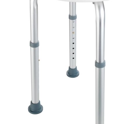 WENKO 1792921100-Taburete SECURA 45,5x45,5 cm balta/sudraba/pelēka