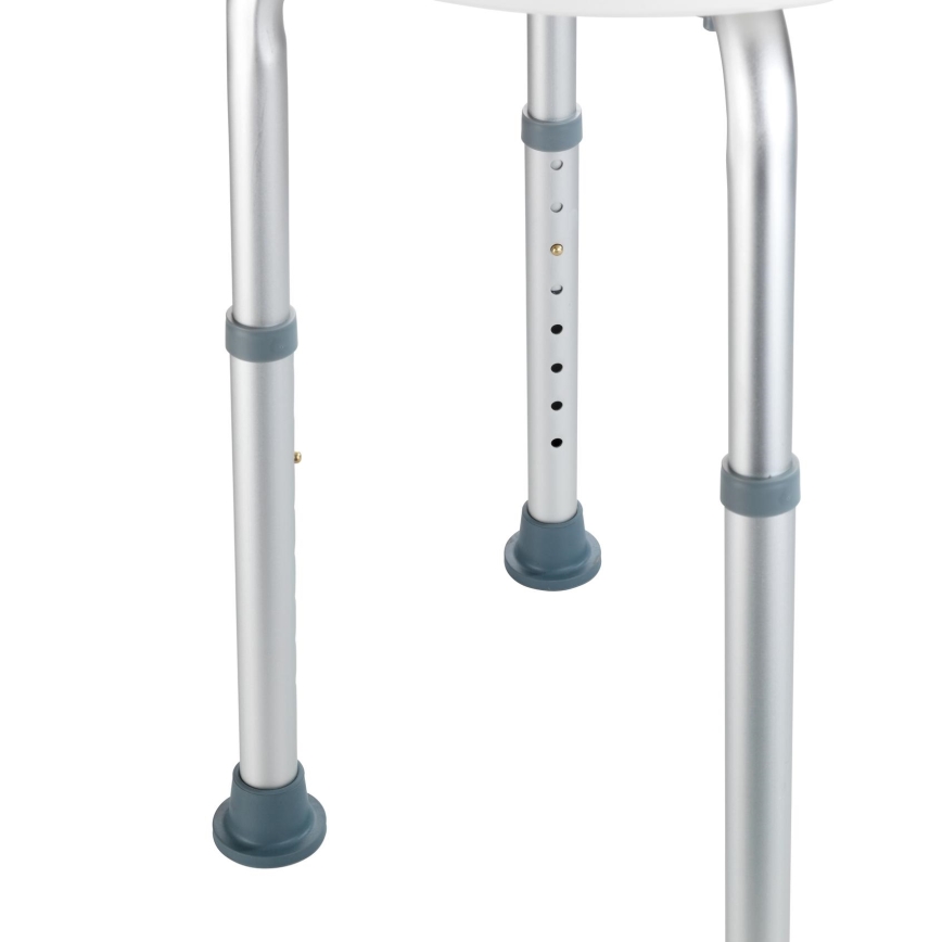 WENKO 1792921100-Taburete SECURA 45,5x45,5 cm balta/sudraba/pelēka