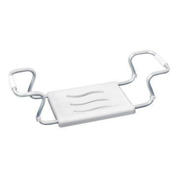 WENKO 17930100-Vannas sēdeklis SECURA 26x18 cm balts/sudraba