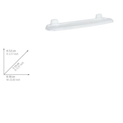 WENKO 17943100 - Plaukts PURE 58x14 cm balts