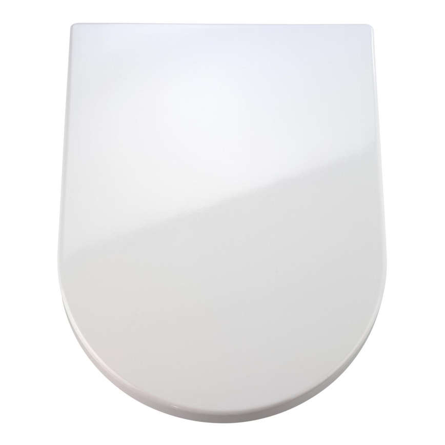 WENKO 18396100-WC tualetes sēdeklis PALMA 46,5x35,7 cm balts/sudraba