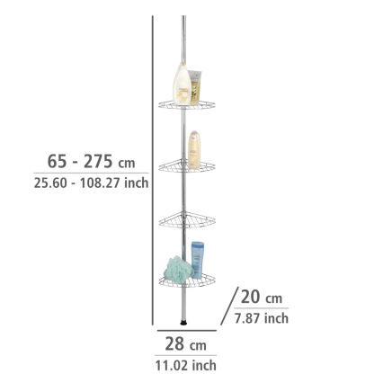 WENKO 18596100-Stūra elements PREA 28x200 cm nerūsējošais tērauds/spīdīgs hroms