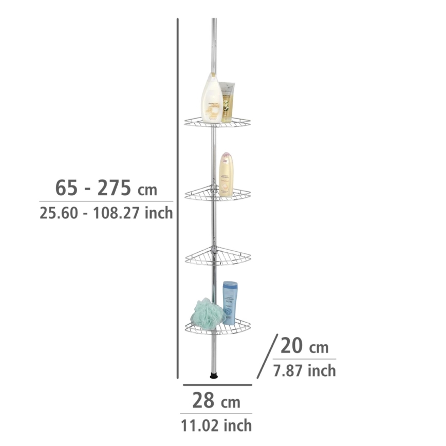 WENKO 18596100-Stūra elements PREA 28x200 cm nerūsējošais tērauds/spīdīgs hroms