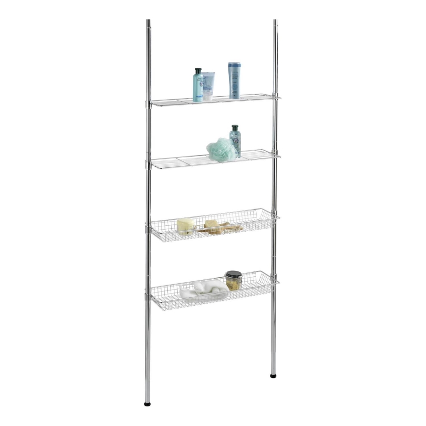 WENKO 18597100-Regāls 71x285 cm spīdīgs hromēts pārklājums