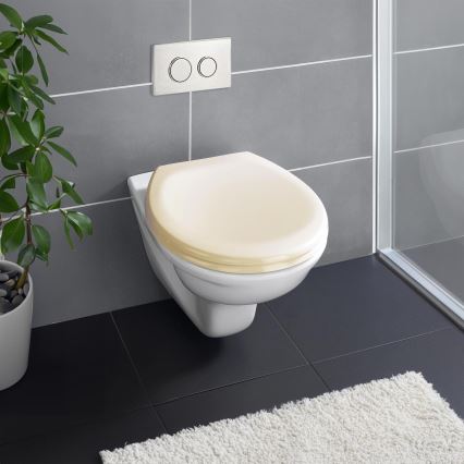 WENKO 18760100-WC sēdeklis OTTANA 37,5x44,5 cm bēšs/sudraba