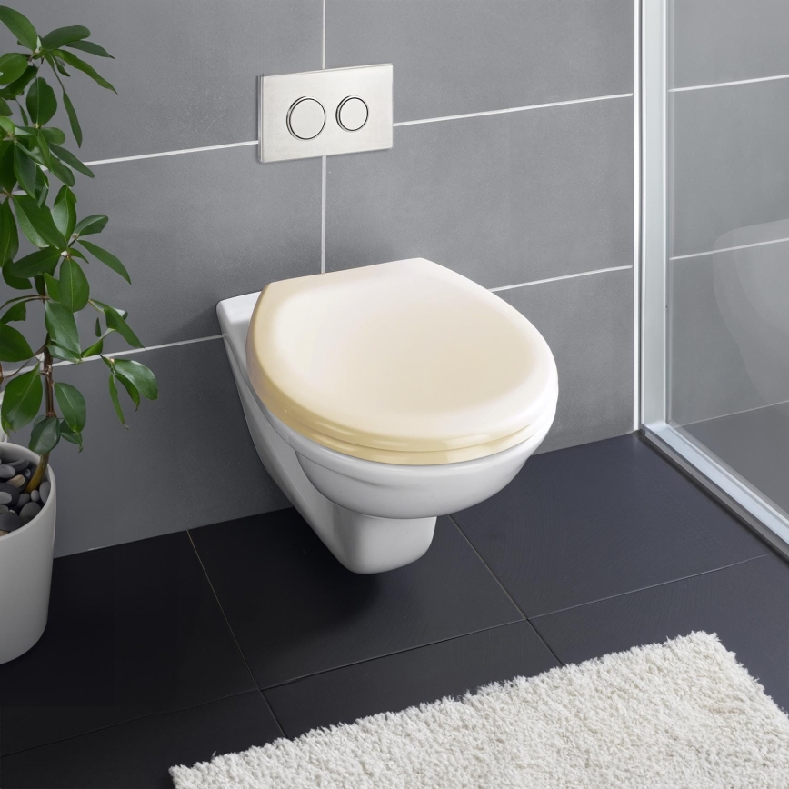 WENKO 18760100-WC sēdeklis OTTANA 37,5x44,5 cm bēšs/sudraba