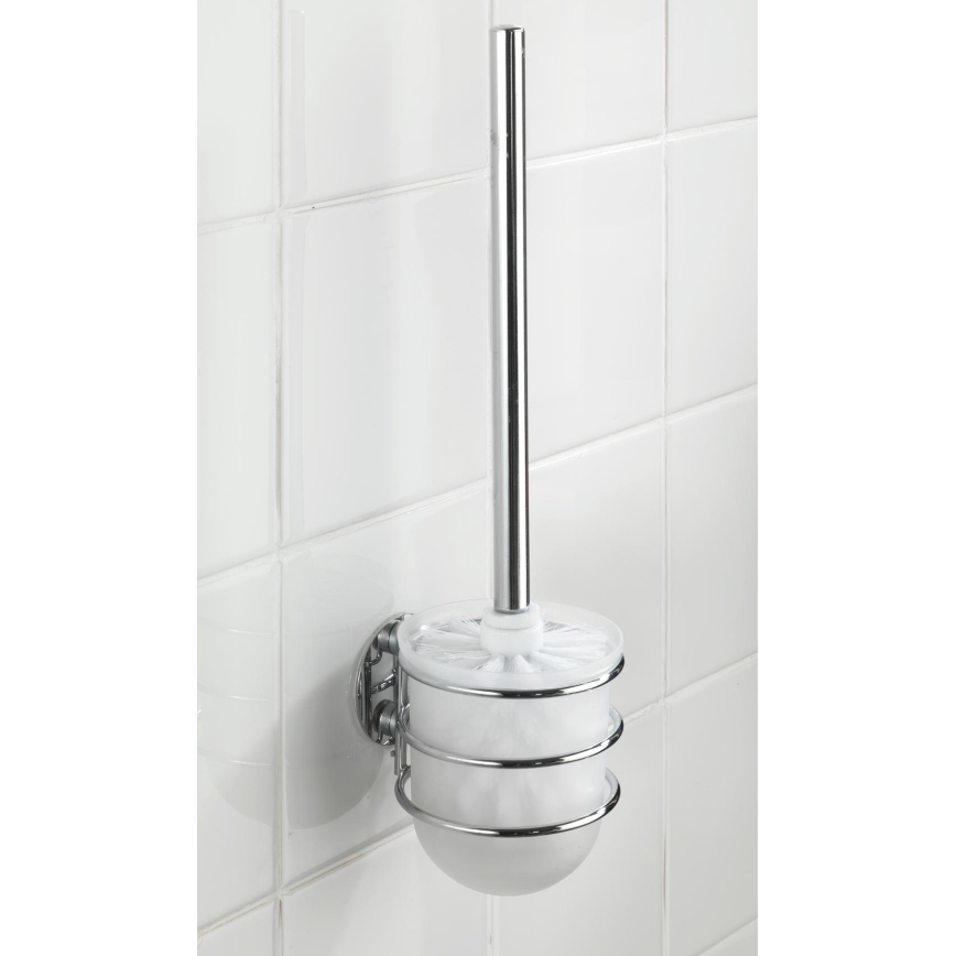 WENKO 18768100 - WC komplekts TURBO-LOC, apaļš tērauds, 10x37,5 cm, spīdīgs hroms/balts