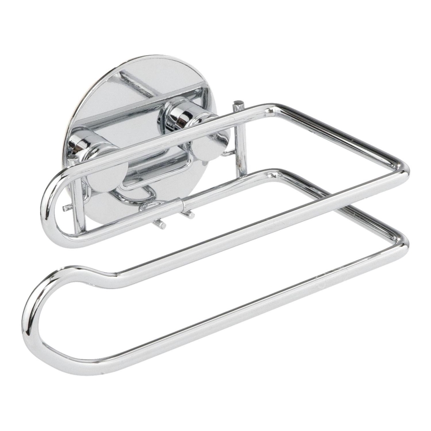 WENKO 18774100-Tualetes papīra turētājs TURBO-LOC RUND tērauds 14x9 cm hromēts