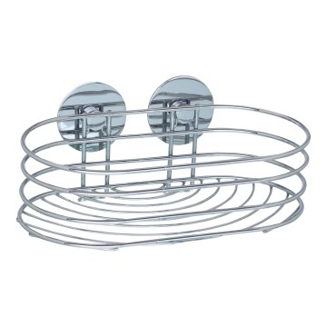 WENKO 18775100-Plaukts TURBO-LOC apaļš tērauda 23,5x13,5 cm spīdīgs hroms