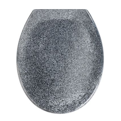 WENKO 18902100-WC sēdeklis OTTANA 44,5x37,5 cm granīts/pelēks/sudrabs