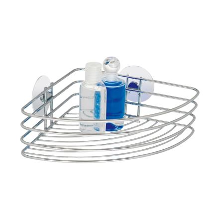 WENKO 18913100-Apaļš TURBO-LOC plaukts no tērauda, 26,5x20 cm, spīdīgs hroms