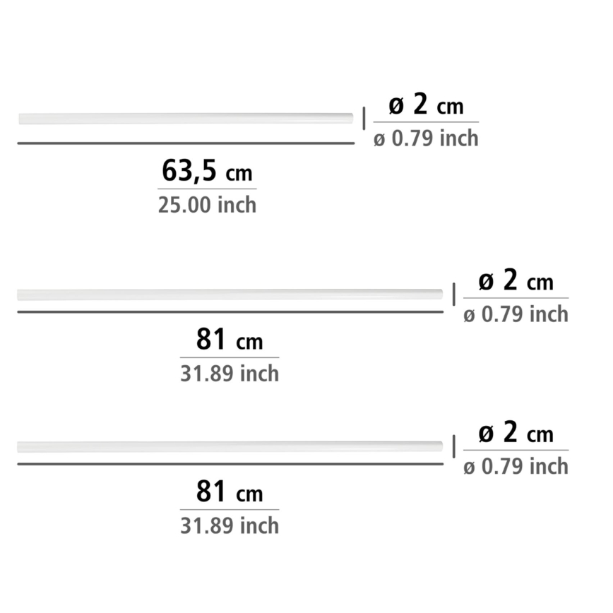 WENKO 19214100 - Stienis UNIVERSAL 2x2 cm balts