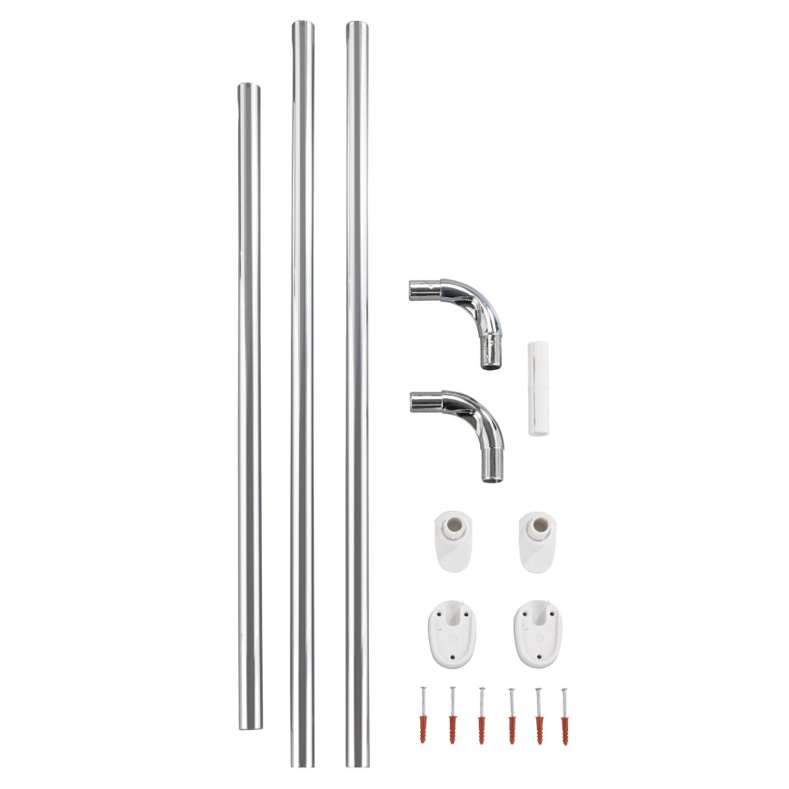 WENKO 19218100 - UNIVERSAL stienis 2,5x2,5 cm hroms/balts