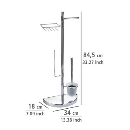 WENKO 196022500 - Tualetes centrs SPACE MARVEL 34x84,5 cm sudraba/satīna