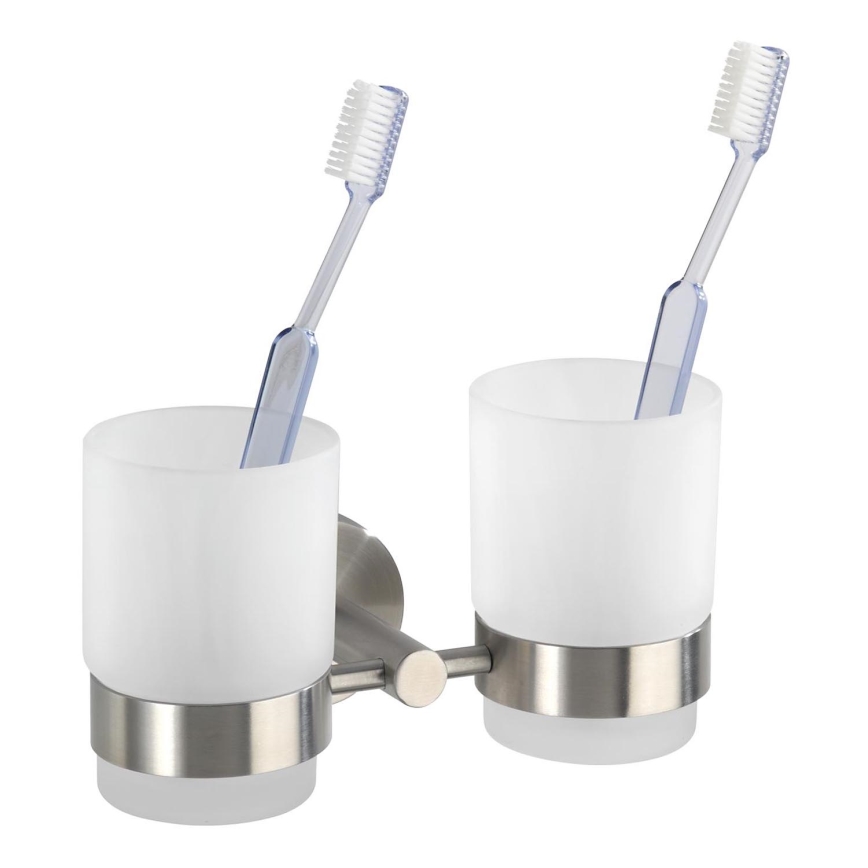 WENKO 19638100 - zobu suku turētājs BOSIO MATT 17,5x9,5 cm nerūsējošā tērauda/sudraba