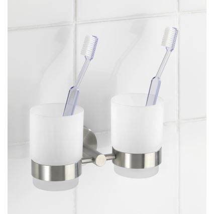 WENKO 19638100 - zobu suku turētājs BOSIO MATT 17,5x9,5 cm nerūsējošā tērauda/sudraba