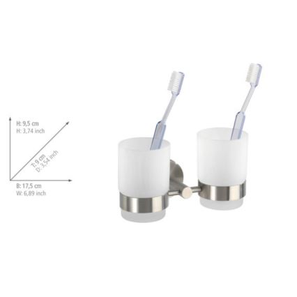 WENKO 19638100 - zobu suku turētājs BOSIO MATT 17,5x9,5 cm nerūsējošā tērauda/sudraba