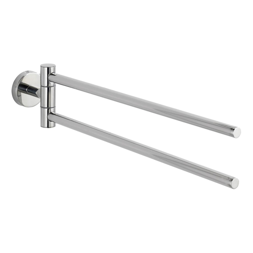 WENKO 20213100 - Dvieļu turētājs BOSIO SHINE 43x9 cm nerūsējošais tērauds/sudraba