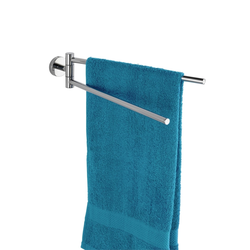 WENKO 20213100 - Dvieļu turētājs BOSIO SHINE 43x9 cm nerūsējošais tērauds/sudraba