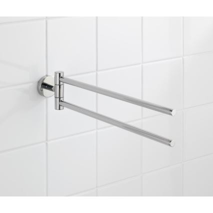 WENKO 20213100 - Dvieļu turētājs BOSIO SHINE 43x9 cm nerūsējošais tērauds/sudraba