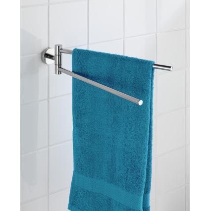 WENKO 20213100 - Dvieļu turētājs BOSIO SHINE 43x9 cm nerūsējošais tērauds/sudraba