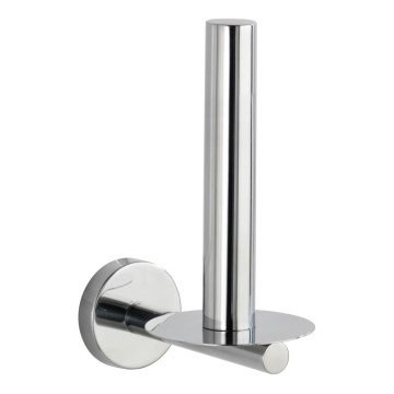 WENKO 20218100 - Tualetes papīra turētājs BOSIO SHINE 8x12,5 cm nerūsējošais tērauds/sudraba