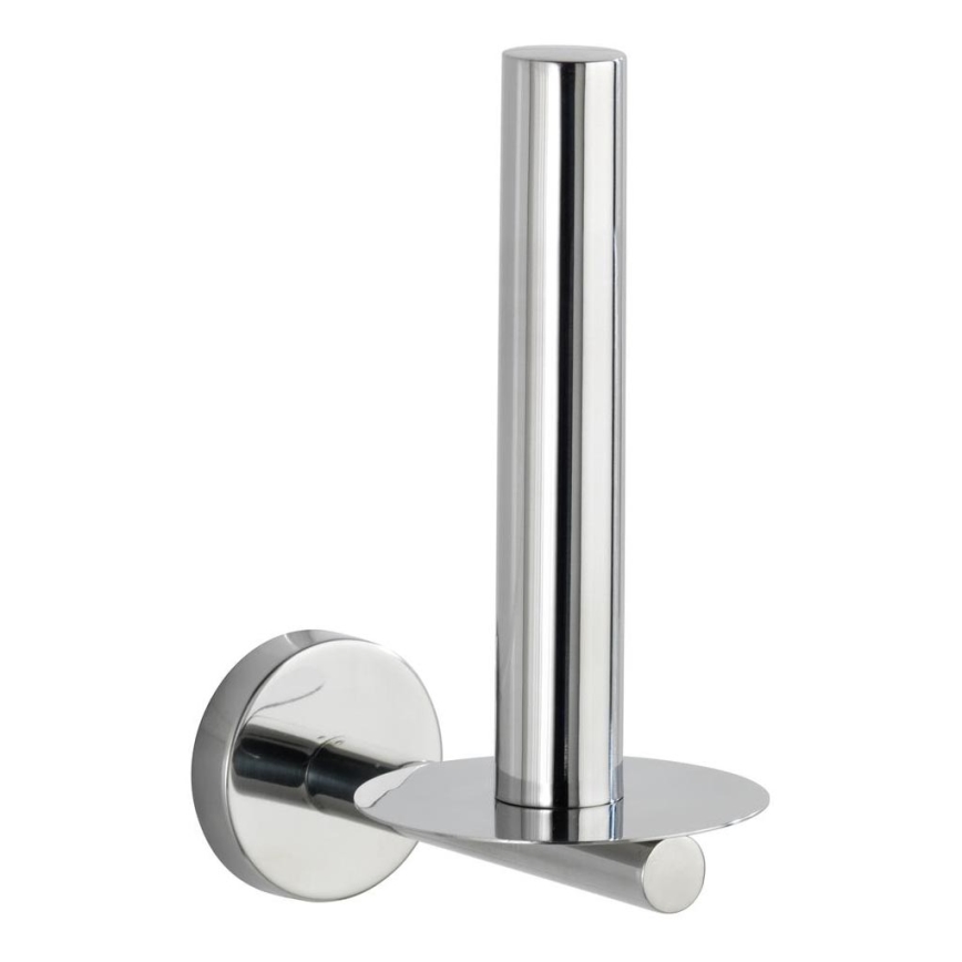 WENKO 20218100 - Tualetes papīra turētājs BOSIO SHINE 8x12,5 cm nerūsējošais tērauds/sudraba