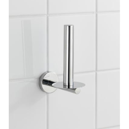 WENKO 20218100 - Tualetes papīra turētājs BOSIO SHINE 8x12,5 cm nerūsējošais tērauds/sudraba