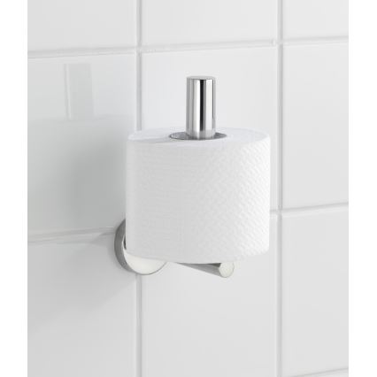 WENKO 20218100 - Tualetes papīra turētājs BOSIO SHINE 8x12,5 cm nerūsējošais tērauds/sudraba