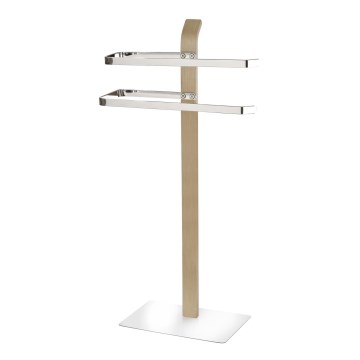 WENKO 20396100 - Dvieļu statīvs SAMONA 40,5x79,5 cm spīdīgs hroms/brūns