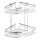 WENKO 20412100-Premium stūra plaukts no nerūsējošā tērauda 26,5x27,5 cm nerūsējošais tērauds/sudraba