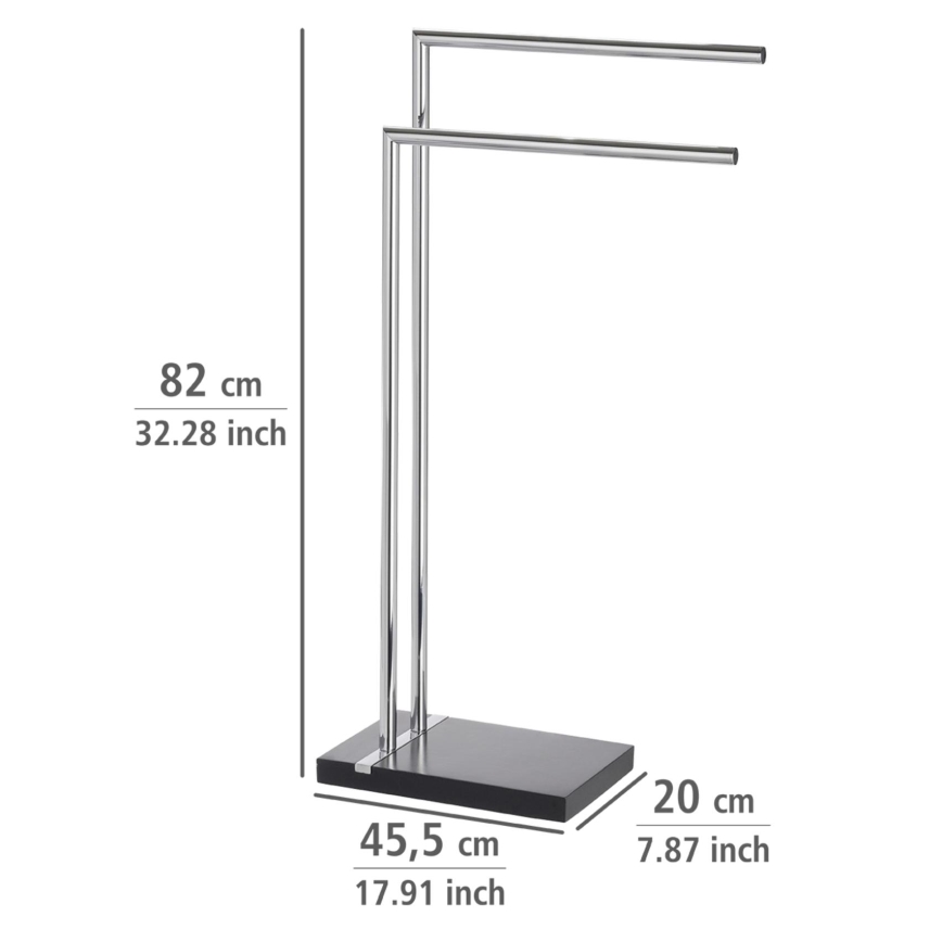 WENKO 20461100 - Dvieļu stends NOBLE 45,5x82 cm hroms/melns