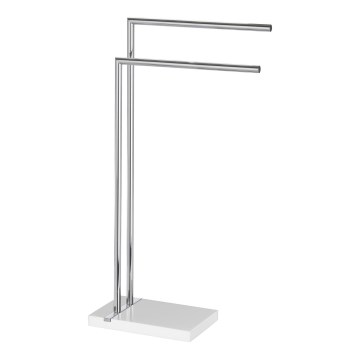 WENKO 20487100 - NOBLE dvieļu statīvs 45,5 x 82 cm spīdīgs hroms/balts