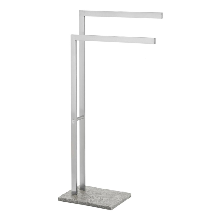 WENKO 20603100 - Dvieļu statīvs GRANIT 43,5x86,5 cm nerūsējošais tērauds/satīns/pelēks