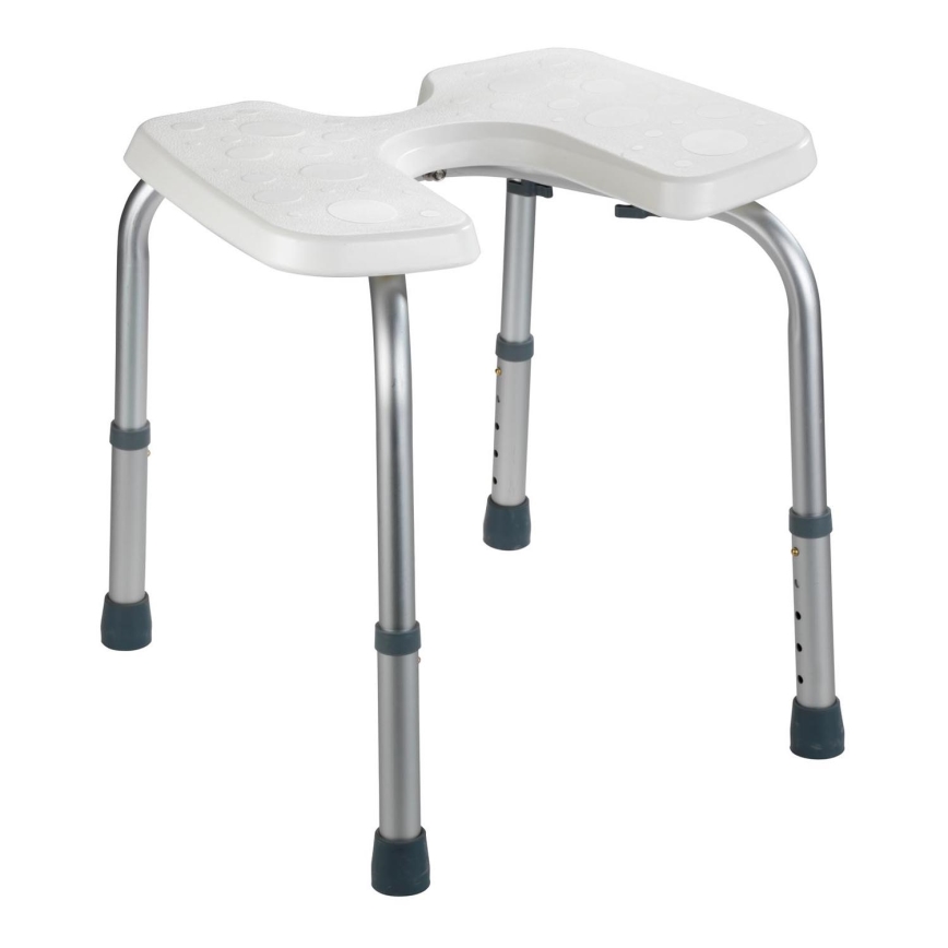 WENKO 206051100-Taburete SECURA 46x53,5 cm balta/sudraba