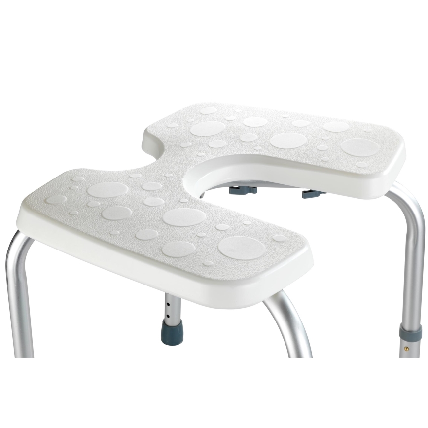 WENKO 206051100-Taburete SECURA 46x53,5 cm balta/sudraba