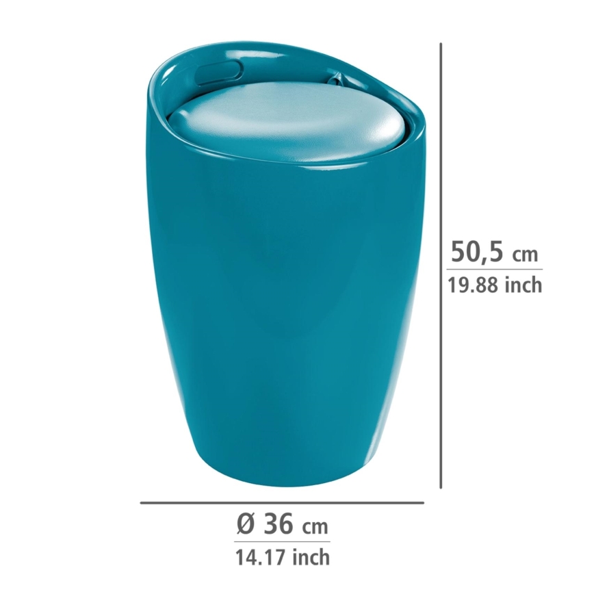 WENKO 20625100 - Taburete CANDY 36x50,5 cm tirkīza/melnā
