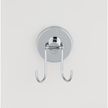 WENKO 20877100 - gumijas skrāpis VACUUM-LOC, apaļš, nerūsējošais tērauds, 24,5 x 25 cm, spīdīgs hroms/sudraba