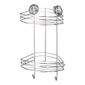 WENKO 20885100 - stūra plaukts VACUUM-LOC, apaļš tērauds, 24,5x41 cm, spīdīgs hroms