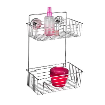 WENKO 20889100-plaukts VACUUM-LOC apaļš tērauda 26x38 cm spīdīgs hroms