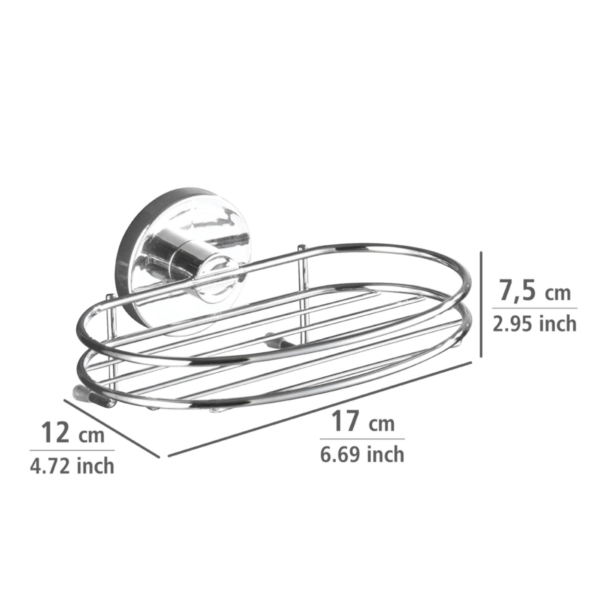 WENKO 20890100-Ziepju turētājs VACUUM-LOC MILAZZO 16,5x12 cm spīdīgs hroms