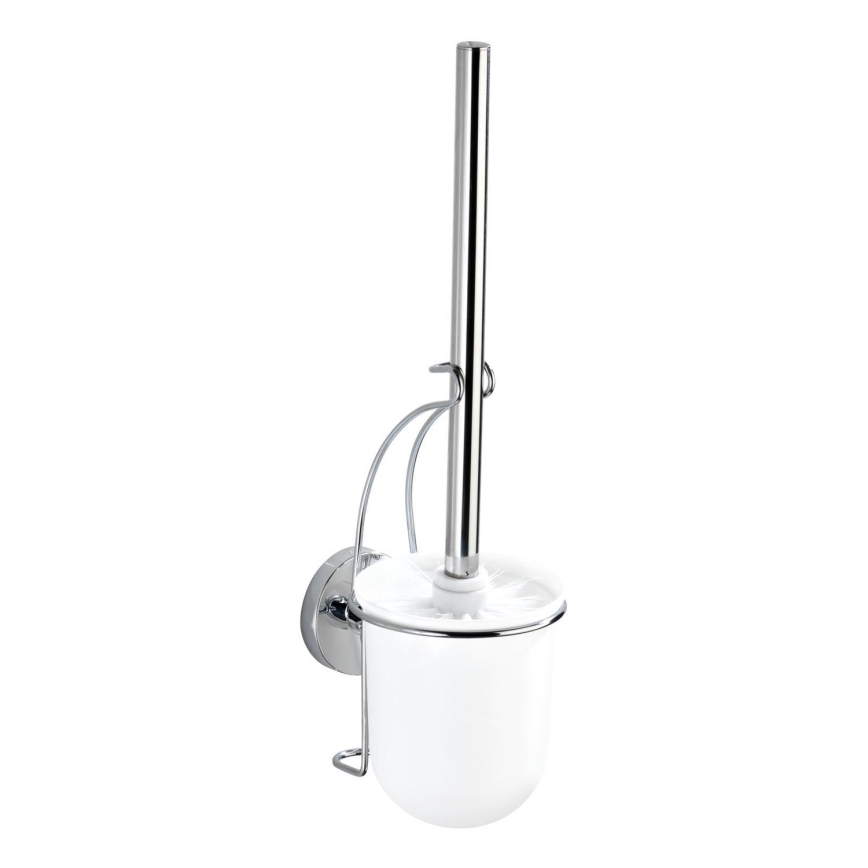 WENKO 20898100-WC birste VACUUM-LOC MILAZZO 10x34 cm nerūsējošais tērauds/pulēts hroms/balts