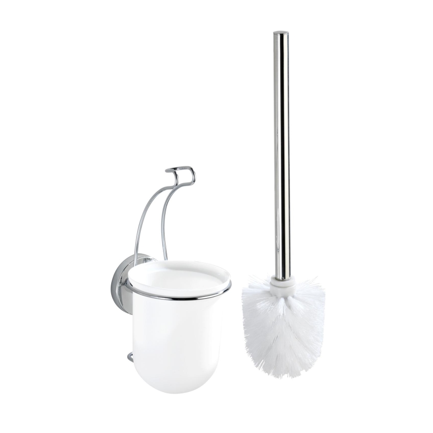 WENKO 20898100-WC birste VACUUM-LOC MILAZZO 10x34 cm nerūsējošais tērauds/pulēts hroms/balts