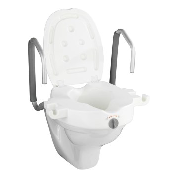 WENKO 20924100-Tualetes sēdeklis SECURA 55x47,5 cm balts/sudraba