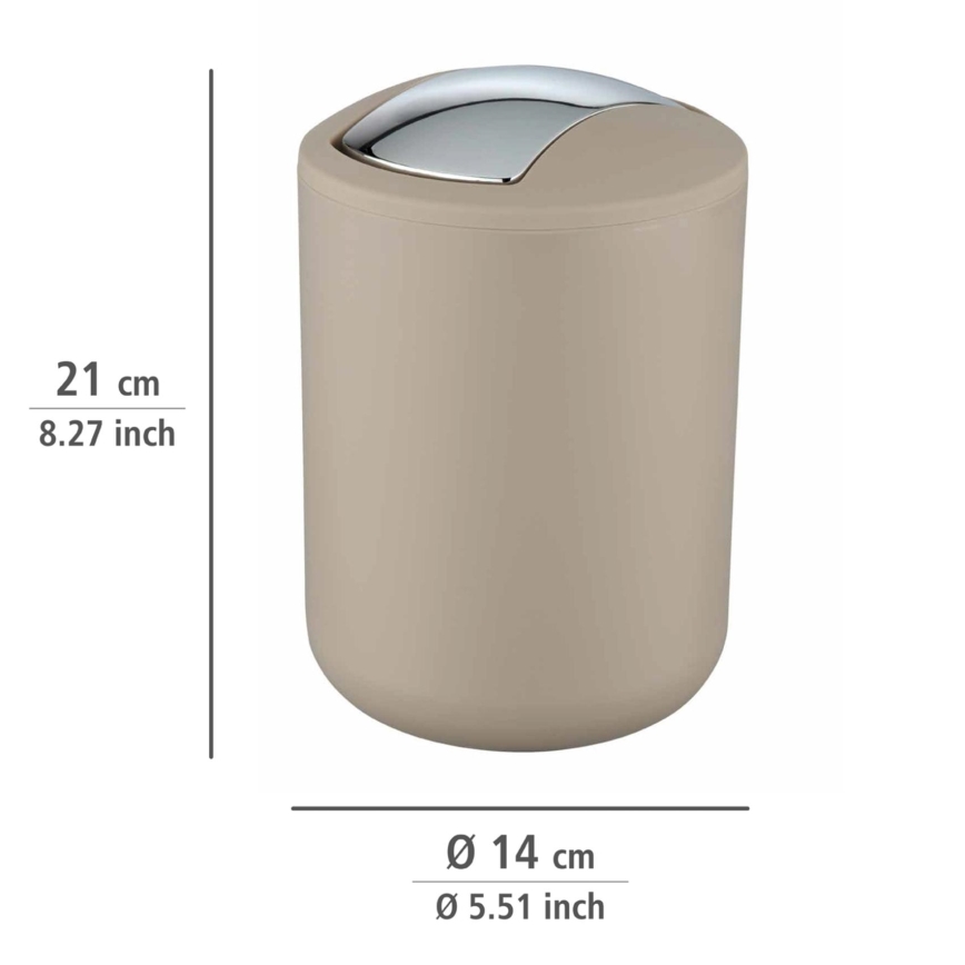 WENKO 21221100 - Miskaste BRASIL 14x21 cm bēša/spīdīgs hroms