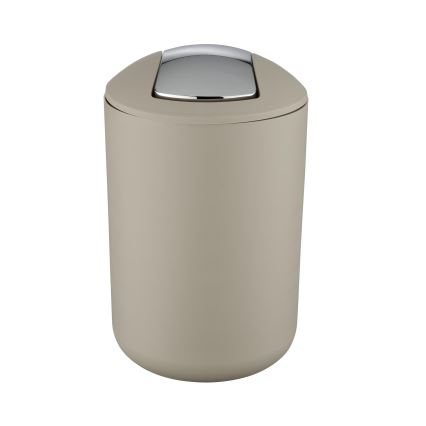 WENKO 21222100 - Atkritumu tvertne BRASIL 19,5x31 cm bēša/spīdīgs hroms