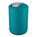 WENKO 21227100 - Atkritumu tvertne BRASIL 19,5x31 cm tirkīza/spīdīgs hroms