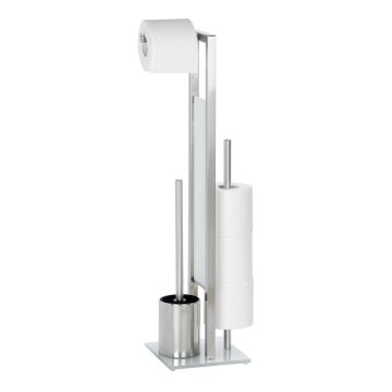WENKO 21564100 - WC birste RIVALTA 18x70 cm nerūsējošais tērauds/sudraba/balta/melna