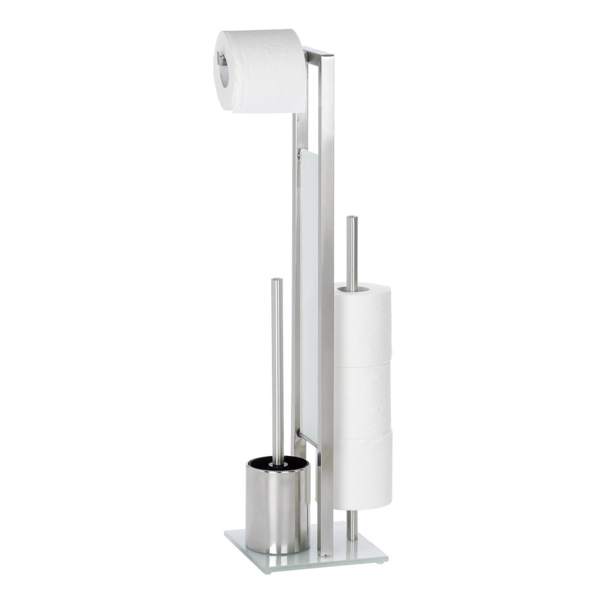 WENKO 21564100 - WC birste RIVALTA 18x70 cm nerūsējošais tērauds/sudraba/balta/melna
